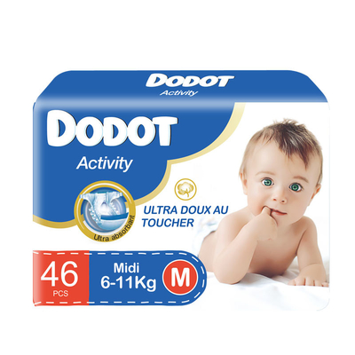 Magic Tape Dry Overnight Diaper With Wetness Indicator Clothlike Back Sheet OEM