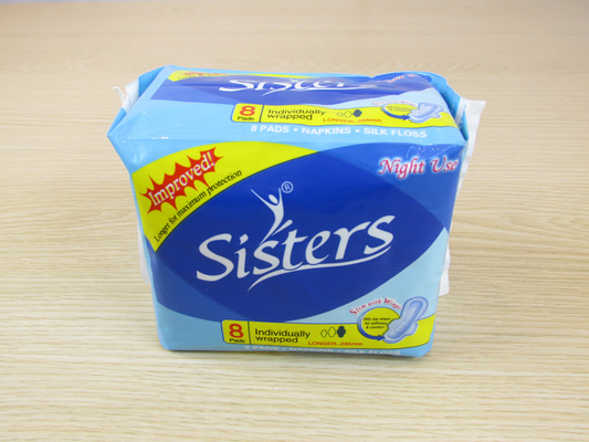 Overnight Sanitary Napkin Pads 320mm Ultra Thin Maxi Pads For Lady