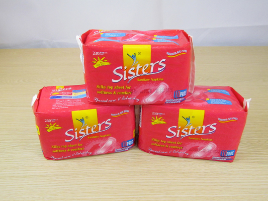 Overnight Sanitary Napkin Pads 320mm Ultra Thin Maxi Pads For Lady