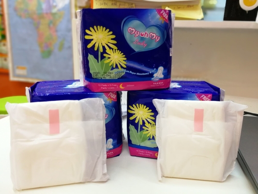 Day Use Bamboo Sanitary Napkins 245mm Regular Sanitary Pads Super Thin