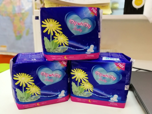 Day Use Bamboo Sanitary Napkins 245mm Regular Sanitary Pads Super Thin