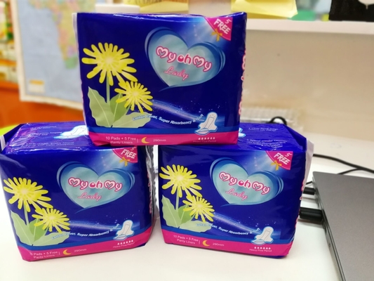 Natural Menstrual Sanitary Pads Feminine Hygiene Night Use Sanitary Napkin OEM
