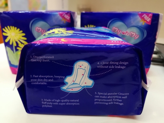Natural Menstrual Sanitary Pads Feminine Hygiene Night Use Sanitary Napkin OEM