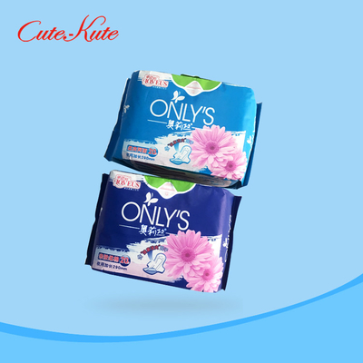 Soft Bamboo Disposable Sanitary Pads Super Thin Anion Extra Wings
