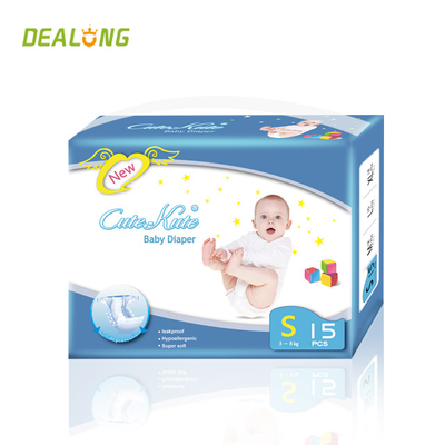 Printed Super Absorbent Polymer Diaper Unisex Disposable Diapers Newborn