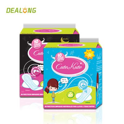 Adhesive Perforated Ladies Sanitary Napkins Individual Wrapping