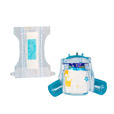 ADL Disposable Baby Diaper Wet Indicator Big Elastic Waistband Diaper Fluff Pulp