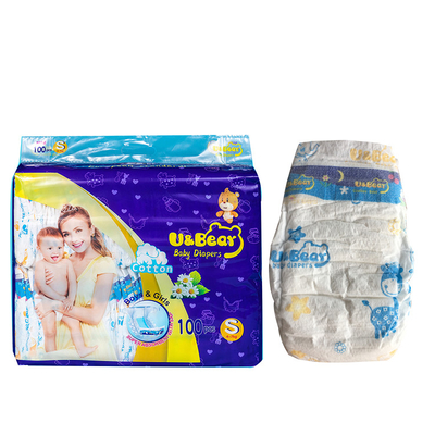 ADL Soft Baby Diapers Fluff Pulp Absorbency 500ml Wetness Indicator Diaper