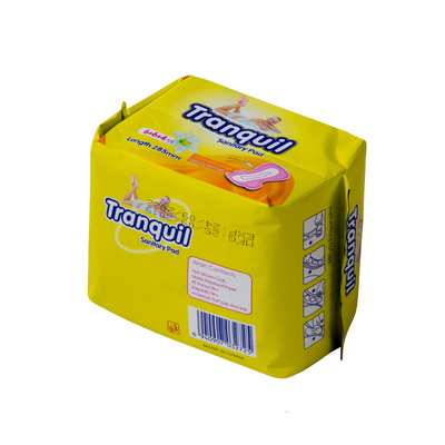 410mm Sanitary Napkin Diaper Lemon 0.8D Cotton Feminine Pads For Night Use