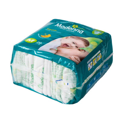 SGS Printed Clothlike Disposable Baby Diapers Adjustable Comfortable