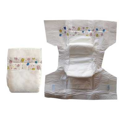 SGS Printed Clothlike Disposable Baby Diapers Adjustable Comfortable
